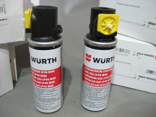 8 x gas cartridge gas. Würth . LP48 Mini. 0864 900002 Unused