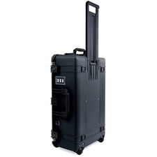 Black Pelican 1595 Air case With Foam. With wheels  TSA locking latches.