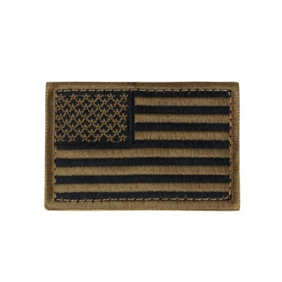 AMERICAN FLAG PATCH embroidered GOLD BLACK USA US United States QUALITY