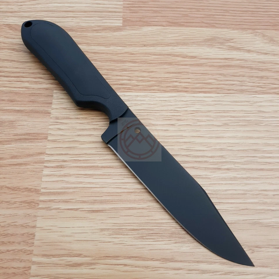 Cuchillo fijo Spyderco Street 5" VG10 hoja Bowie de acero negro FRN/mango de goma Foto 2 de 4