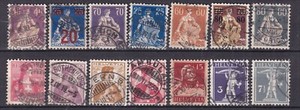 SWITZERLAND  ^^^^x  14used  HELVETIAS+ W.TELL   CLASSICS  hcv @ xxxdco833sw845