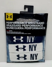 Under armour Performance Wristbands New York Adult 2 Pairs Black/White