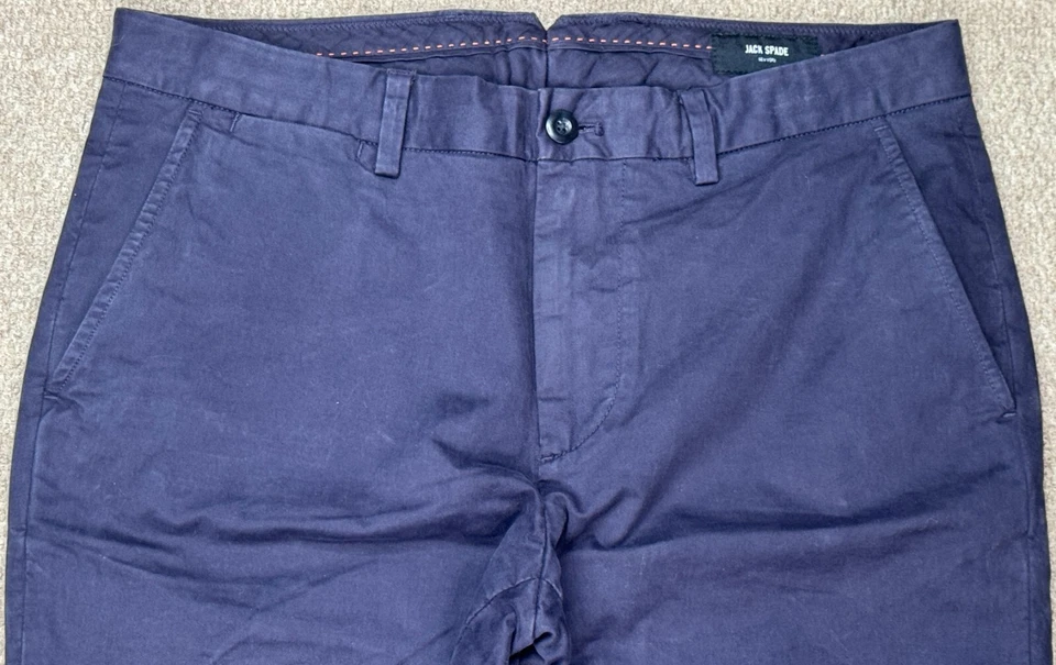 Jack Spade New York Men's Blue 5 Pocket Khakis Size 33 - Image 2 of 4