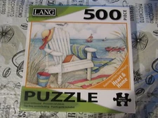 Adirondack Chair at the Beach Jigsaw Puzzle - 500 Pieces - Just Beachy - Lang Co