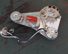 Strat Harness 50s wiring 250k CTS Pots Oak 5/w Orange Drop .047 KellingSound 