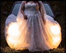 Plus size davids bridal wedding dress, Long, Size 20W