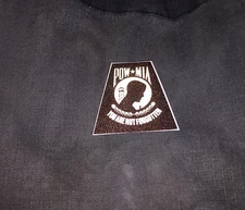 POW MIA Reflective Black Light Helmet Tetrahedron Tet - Firefighter Decal