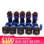 SP21,2 3 4 5 6 7 8 9 10 12pin Waterproof Connector IP67 Aviation Industrial Plug
