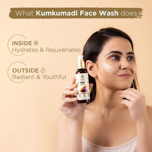 Bella Vita Organic Kumkumadi Face Wash 100ml Deep Cleansing & Strahlende Haut - Bild 3 von 6