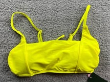 Wild Fable Women's Size Small 4/6 Square Neck Bralette Bikini Top Yellow