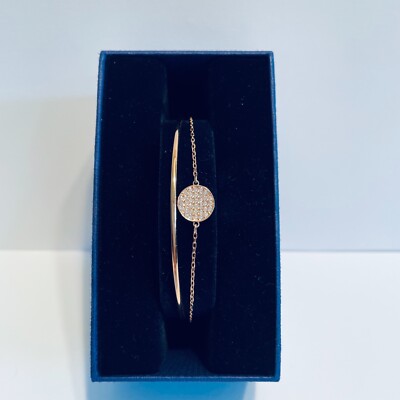 Swarovski Ingwer Armband weiße Kristalle rosevergoldet