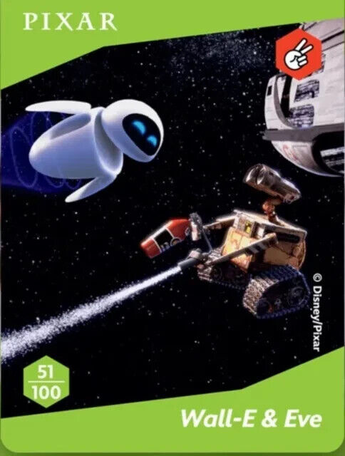 51/100 Wall-E & Eve - Woolworths Disney 100 Wonders Card - FLAT RATE SHIPPING
