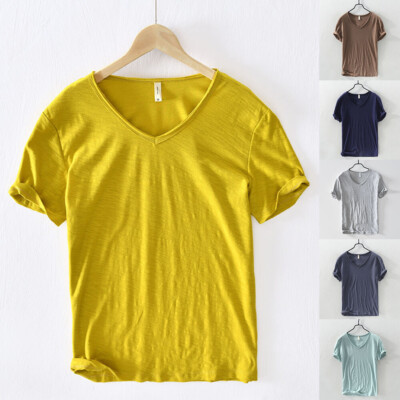 Hot Frank Hardy Ciel Premium Cotton Shirt Men's Classic Fit Cotton V-Neck Shirts