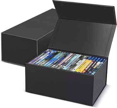 2 Pack Blu Ray DVD Storage Box for Movies and Video Games
