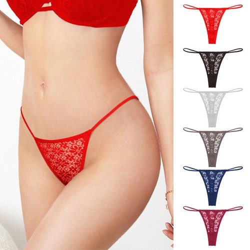 1-3 Pcs Women's Lace Seamless Low-waisted Thongs Panties Soft Underwear Sexy - Picture 3 of 17