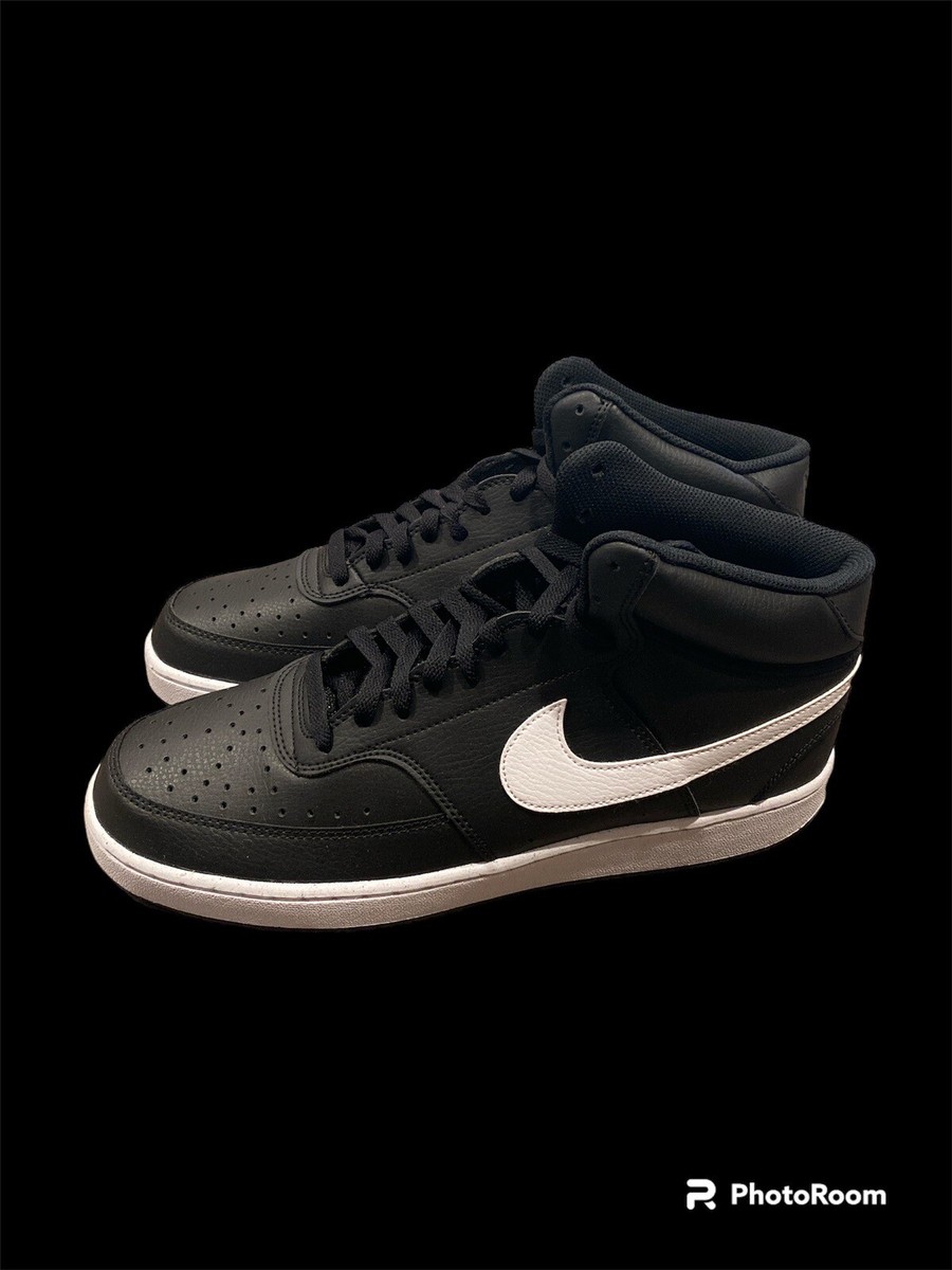 Nike Men Court Vision Mid NN Sneaker Black/White-Black  display picture 3