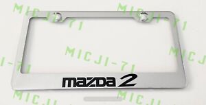 ZOOM ZOOM MAZDA 2 3 5 6 Stainless Steel Metal License Plate Frame Rust Free