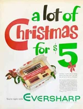 1961 Eversharp Big-E Pen Pencil Gift Set PRINT AD A lot of Christmas for $5