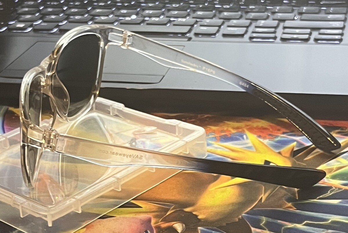 Sunshades P16P6 6484 Polarized Sunglasses Purple Tinted Lense Clear Frames