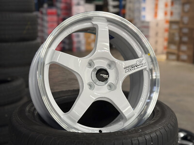 New 15x6.5 ULF ADVAN GT (4 Wheel) 4x100 fit HONDA TOYOTA MAZDA KIA White