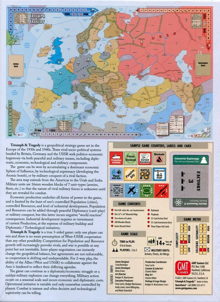 GMT Games: Triumph & Tragedy: European Balance of Power (2nd Edition, 3rd print)