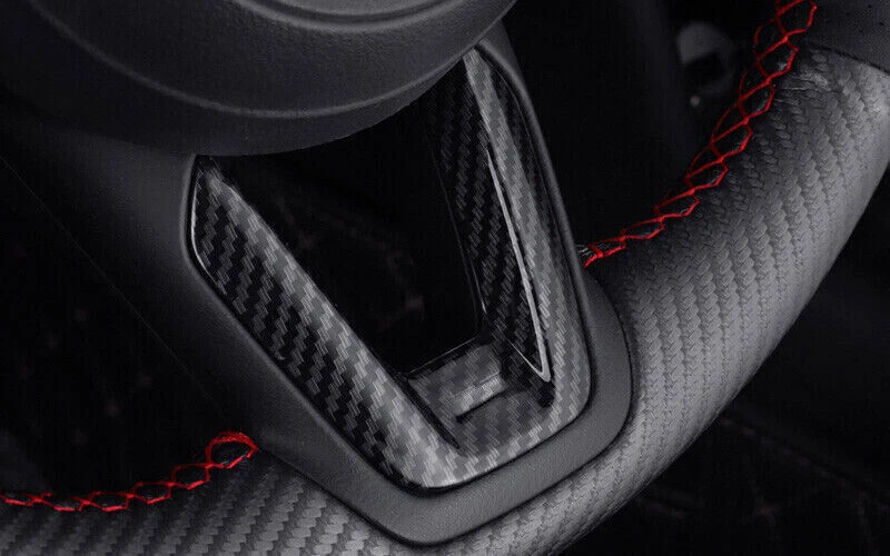 Cubierta de embellecedor de panel tipo U para volante de fibra de carbono para Mazda 6 Atenza 2018-2019 Foto 4 de 4