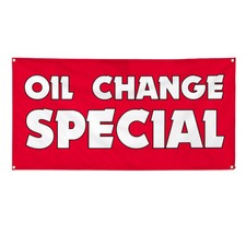 Vinyl Banner Multiple Sizes Oil Change Special Advertising Printing A Automotive