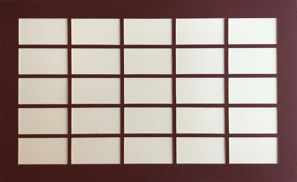 TAMAÑO ESTÁNDAR 25 MONTAJE PARA TARJETA DE CIGARRILLOS - En Verde Negro Marrón Azul Marfil Marrón