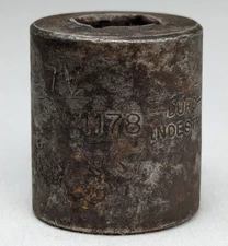 Vintage Duro Indestro 7/8" SAE 1/2" Drive 6 Point Socket 1178 Made in USA