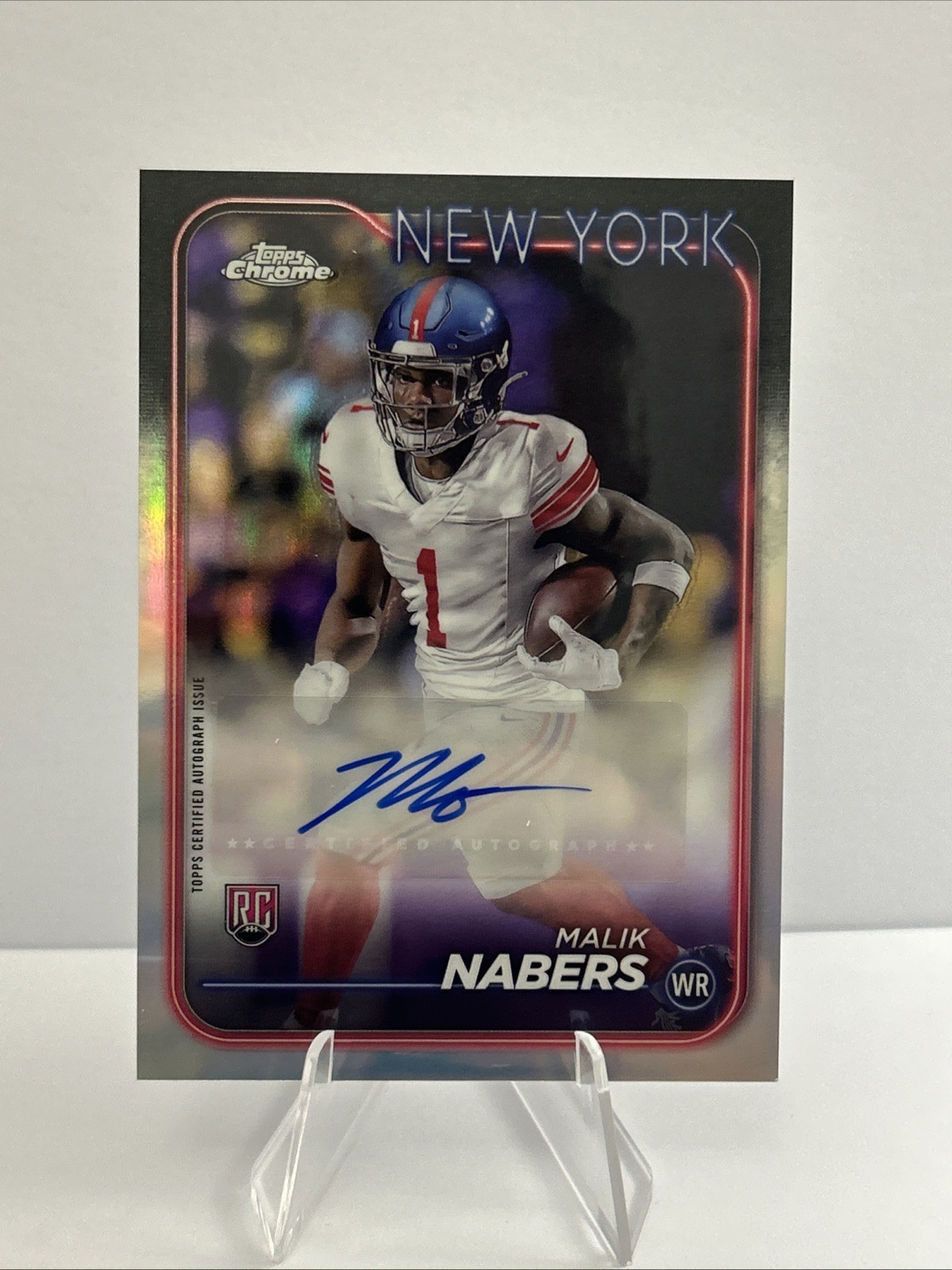 2024 Malik Nabers Topps Chrome Variation Auto RC Ref. #RA-MNA