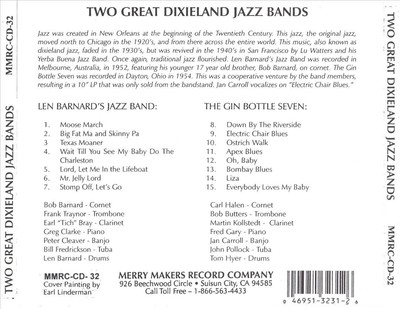 LEN BARNARD - DIXIELAND JAZZ/TWO GREAT DIXIELAND JAZZ BANDS * NEW CD