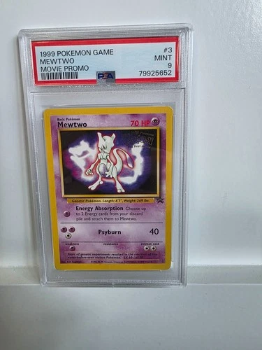 Mewtwo #3 PSA 9 NM-MT 1999 Black Star MOVIE PROMO Pokemon WB First Movie
