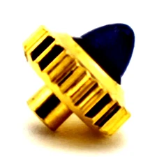 Watch Crown 3.75mm Gold Black Stone Beveled high profile Med. Tap 10