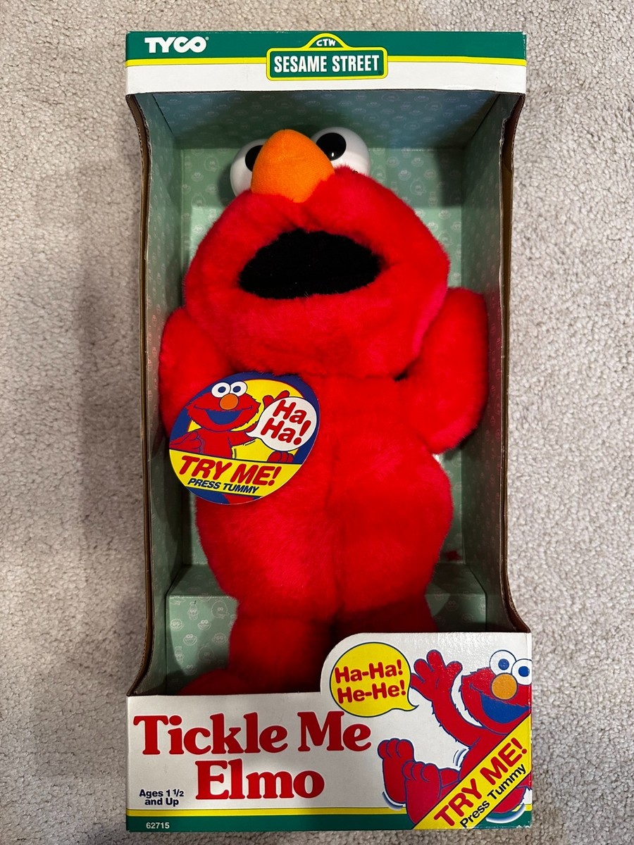 Vintage Tyco Sesame Street Tickle Me Elmo Plush Doll in Original