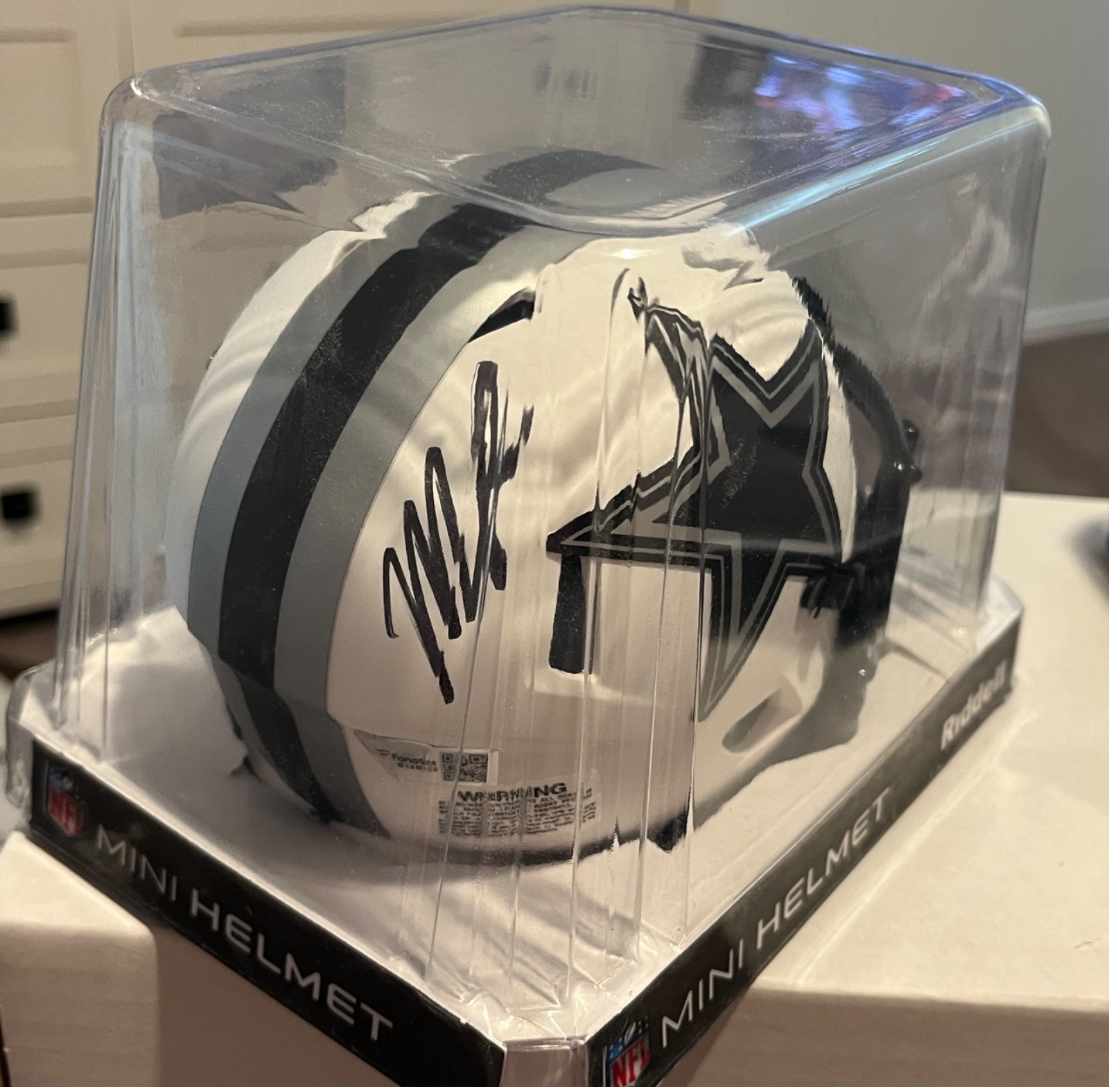 Micah Parsons Autographed Signed Dallas Cowboys Lunar Eclipse Auto Mini Helmet Fanatics COA 