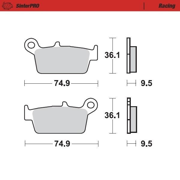 Moto-Master Hintere BremsbeläGe Pro Racing Sinter FüR Gas Gas EC 250 F 2010-2011-image