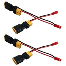 4-Pack XT60 Male to Female Connector Adapter with JST Plug 20awg 10cm Cable f...