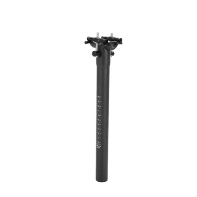 Tige De Selle De Vélo Légère En Fibre De Carbone Noir Mat 1 Pièce 27,2X300Mm - Photo 1/4