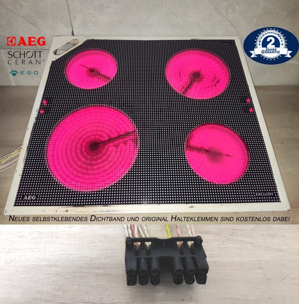 Placa vitrocerámica AEG 55AAD02ZO 6109 M-wk versión HiLight con 6,5kW GARANTÍA