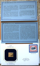 22KT GOLD COLLECTION STAMP - FIRST DAY ISSUE - 24 CENT INVERTED JENNY