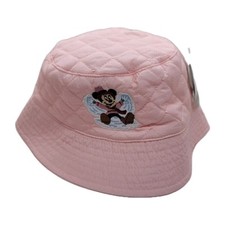 Disney Parks Youth Bucket Hat Minnie Mouse Pink Winter Season Snow Angel New