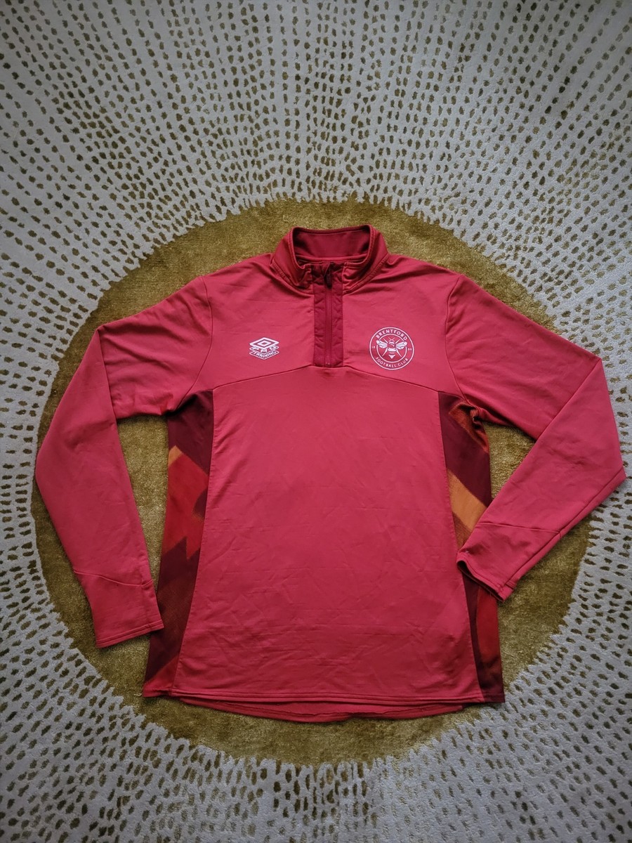 Brentford FC Umbro 1/4 Zip Long Sleeve Pro Training Top Size Large