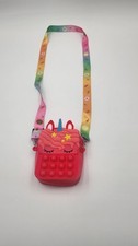 Kids Unicorn Pop It Purse  Silicone Fidget Bag  Rainbow Mini Crossbody