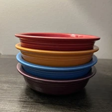Vintage Lot 4 Fiestaware HLC Fiesta Cereal Soup Bowls 7" Mixed Colors