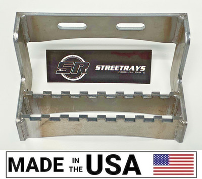 [SR] 5'' Drop 8.5'' Wide Bolt-On Steel Step 1/4'' Thick Excavator Harvester Loader
