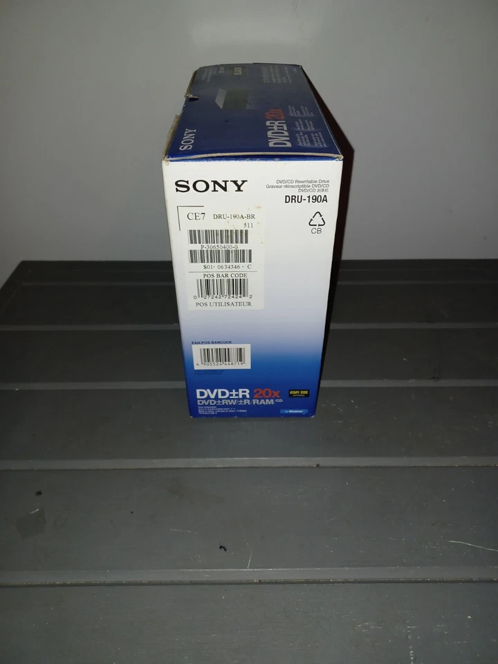 Sony DRU-190A DVD+R 20X DVD/RW/R/CD Rewritable Drive With Instructions NEW - Image 2 of 4
