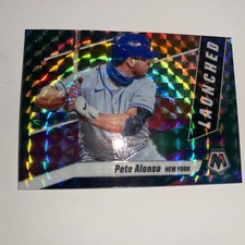 2021 Panini Mosaic Launched Green Camo Pete Alonso L1 Mets