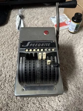 Antique Hall-Welter Co Speedrite Check Printer