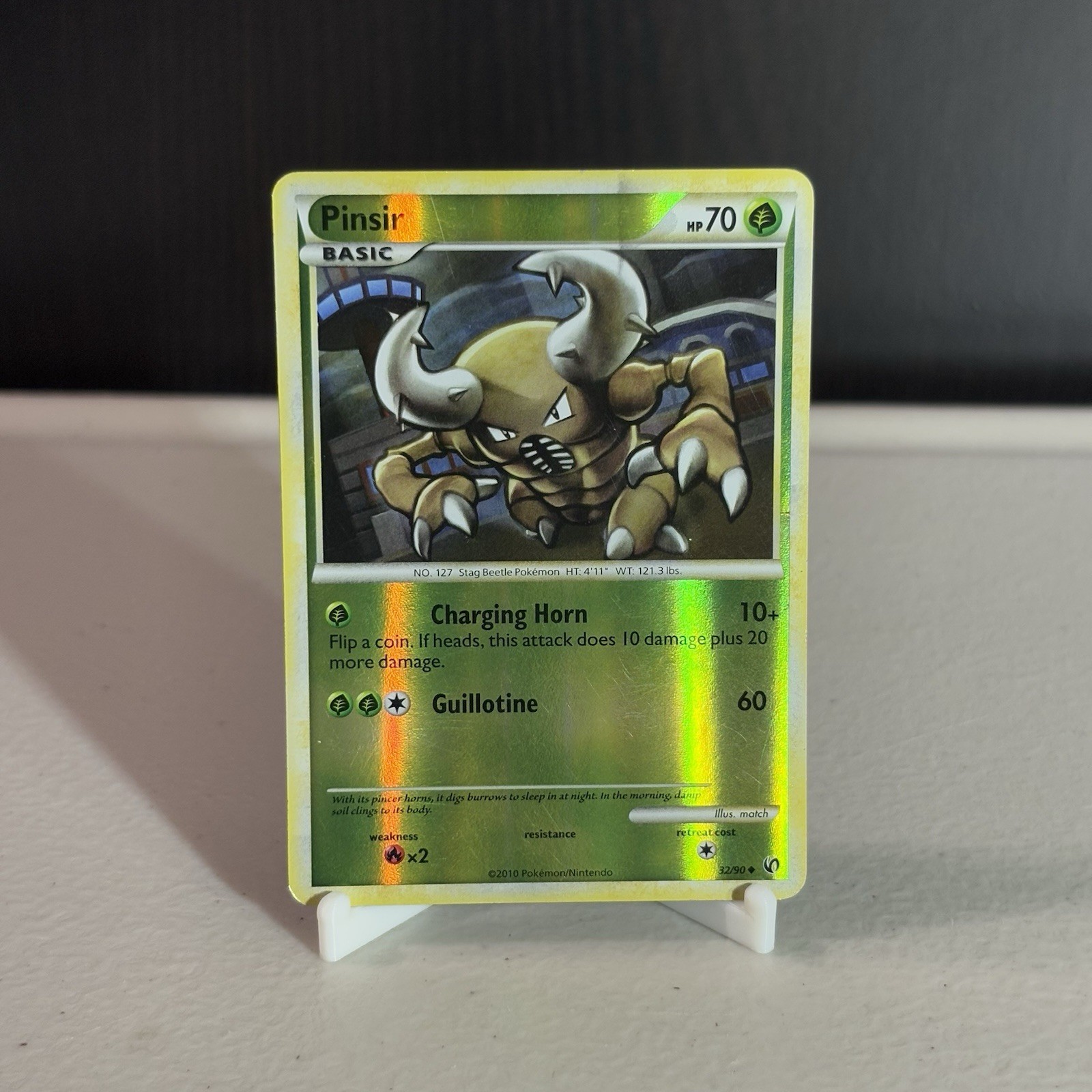 Pokemon TCG Pinsir 32/90 Undaunted Set Reverse Holo Uncommon
