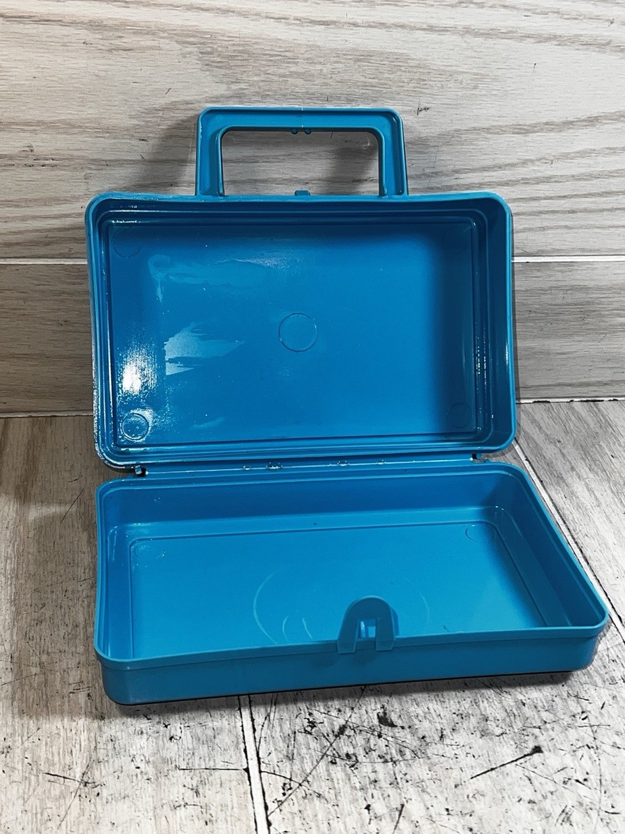 Vintage Chuck E. Cheese's Blue Plastic Lunch Box Whirley